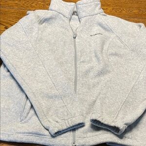 Columbia Women’s XL Light Gray Fleece Fill Zip Jacket